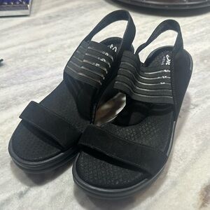 Skechers black sandals for women size 8